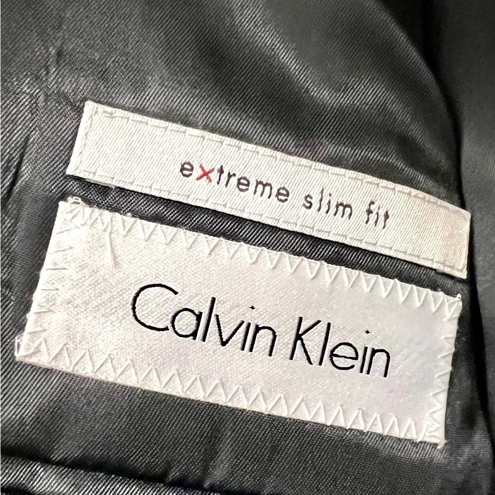CALVIN KLEIN Extreme Fit 100% Wool black blazer men’s size 38R luxury
